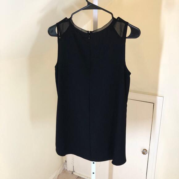 Soft Surroundings EUC Women's Black Sleeveless Chiffon Blouse Size XS - Picture 4 of 5